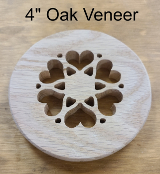 4" Round Heart Fretwork